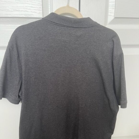 Banana Republic cotton polo:  warm charcoal gray, barely worn and in great shape - Picture 2 of 4